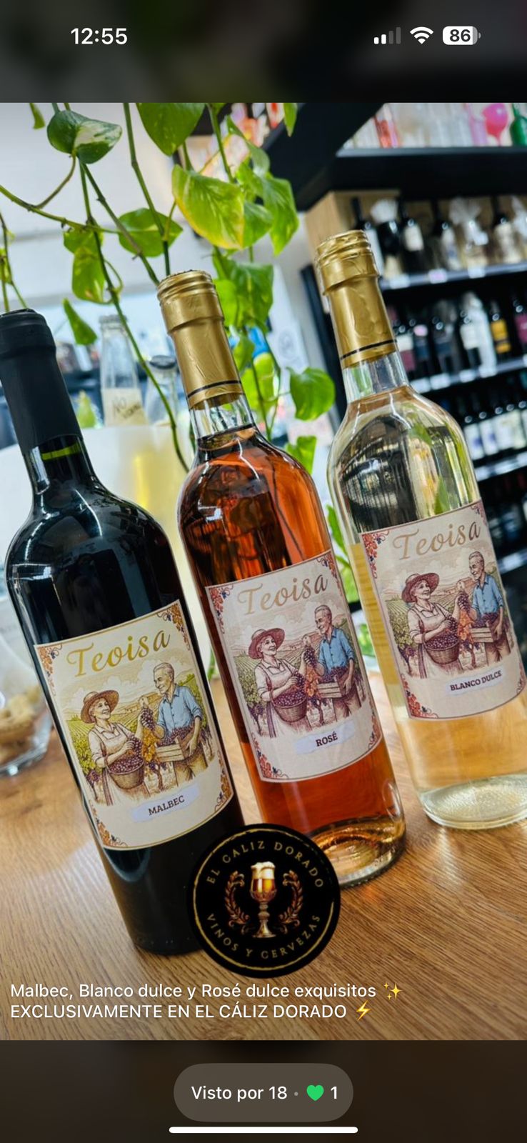 TEOISA BLANCO DULCE DE 750ML